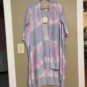Altar’d State New Purple Pink Tie Dye Kimono Size OS